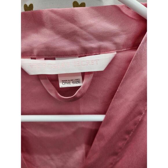 Victorias secret silky pink robe wrap sleepwear OSFA - Picture 2 of 2